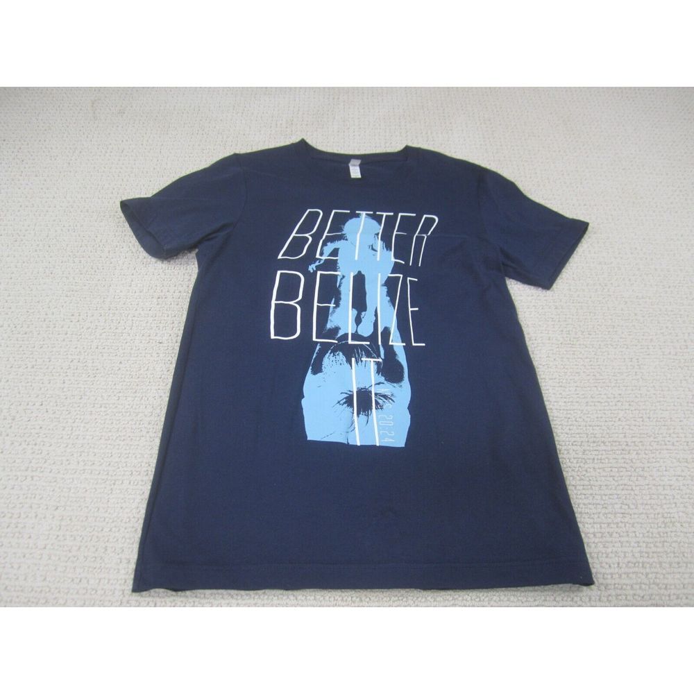Scripture Shirt Womens Small‎ Blue Christian Better Believe It Graphic Short Slv